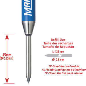Markal PRO -Mechanical Holder with 1 Graphite Lead Markal PRO -Mechanical Holder with 1 Graphite Lead